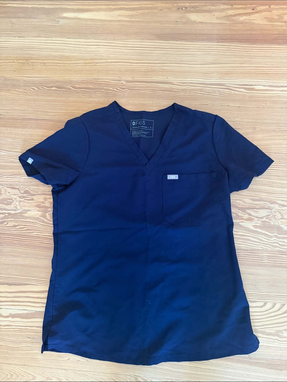 Figs Navy Catarina Scrub Top